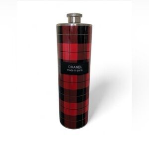 Designer CC Red and Black Plaid flask